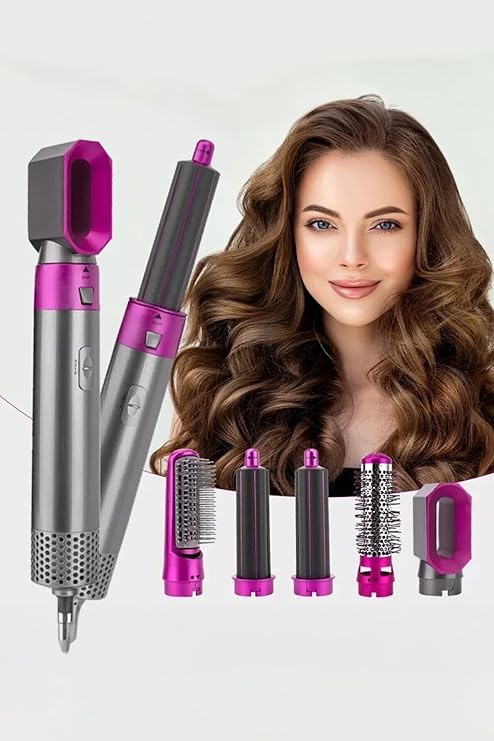Chermik Pratik Pro Hava Üflemeli Saç Düzleştirici Şekillendirici 5İn1 Saç Bakım Seti Hot Air Styler 5 İn 1