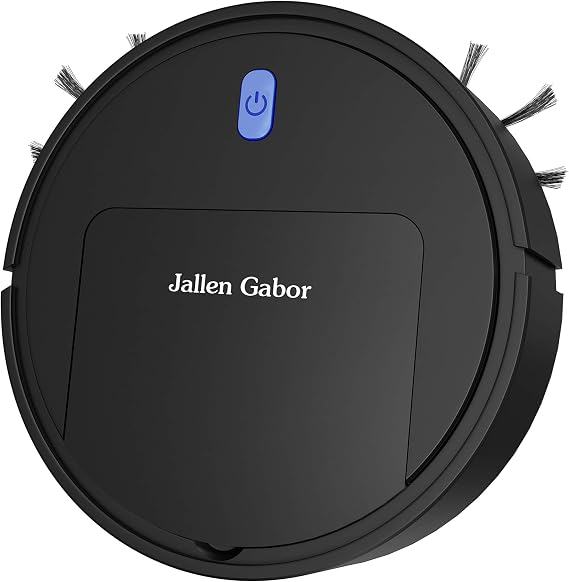 Jallen Gabor - Robot Vacuum for All Hard Floors. Super Slim, Light Weight, and Rechargeable. This Robotic Sweeping, Cleaning, Robot Makes Your Life Easier, Cleaner, and Healthier! (Black)
