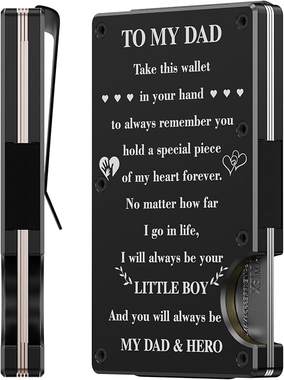 furid Father's Day gifts for dad From Son: Gift for Father,Wallet for Men with Money Clip,Mens Gift