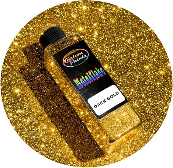2oz of Metal Flake Dark Gold - Medium 008HEX