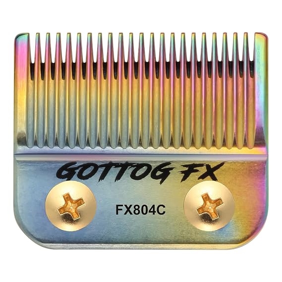 FX804C Replacement Blades Compatible with BaBylissPRO FX870 FXF880 FX810 FX825 FX673N Clippers, DLC Replacement Taper Blades for BaByliss Clipper Blades, Multicolor