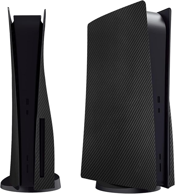 Face Plates Cover Skins Shell Panels for PS5 Disc Edition Console, Accessories for PlayStation 5 Protective Faceplates (Carbon Fiber Black)