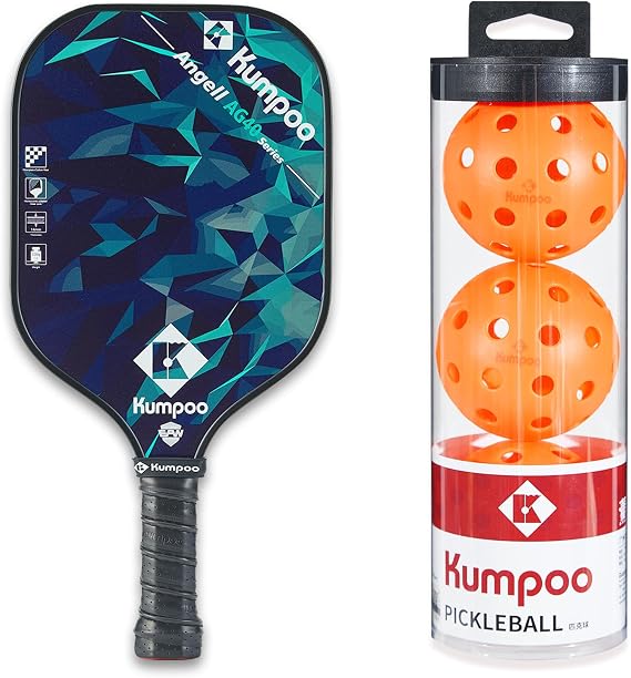 Pickleball Paddle AG40blue + Balls L40orange