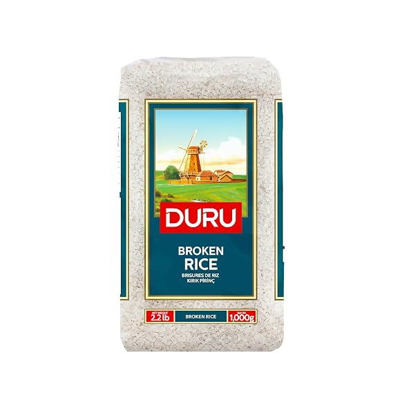 Duru Broken Rice, 35.2oz (1000g), 100% Natural and Certificated, Non-GMO, Great for Vegan Recipes, Gluten Free