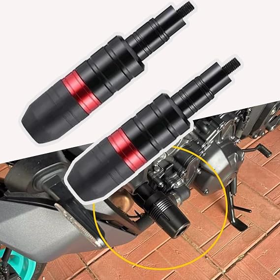 Motorcycle Frame Sliders for Benelli TRK 125 251 502 2016-2025,Aluminum Anti-Fall Rod,Protection Rod,Crash Pads,Engine Protector Exhaust Sliders Accessories,Red
