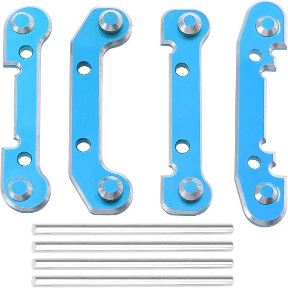 Front Rear Swing Arm Reinforcement Mounts Plate Compatible with WLtoys 144001 144002 144010 124016 124017 124018 124019 RC Car (Blue)