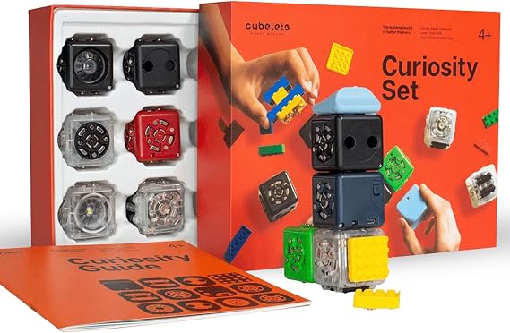 CUBELETS Modular Robotics Robot Blocks with 11 Robot Cubes - Curiosity Set for Home Robotics Kit - Kids STEM Kits - Kids Engineering Kit