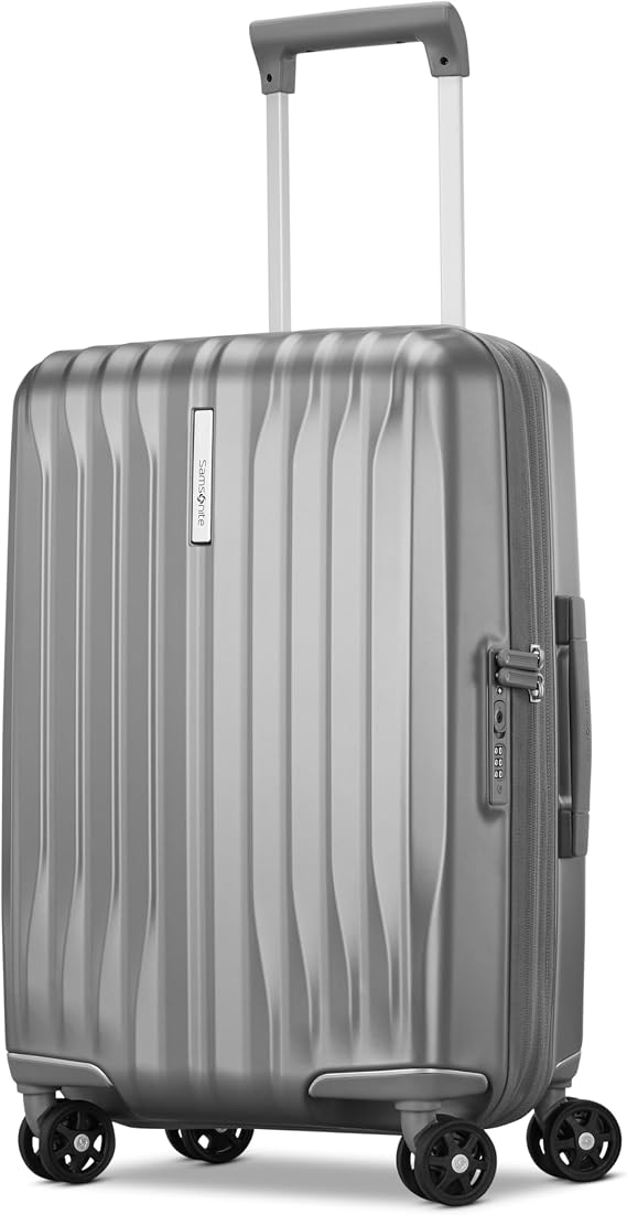 Samsonite Uplift Hardside Spinner Suitcase, 22" Expandable, Polycarbonate (PC), 2 Handles, 4 Wheels, Water Resistant, Solid Pattern, Eco-friendly Recyclex Interior