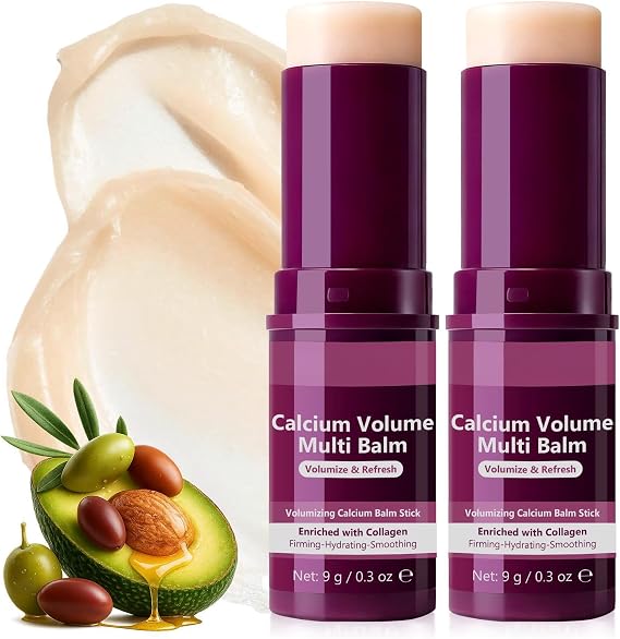 Calcium Volume Multi Balm, Korean Collagen Moisturing Stick, Calcium Multi Balm Anti-aging, Sagging, Wrinkles, Suitable for Eyes, Face, Neck (2)