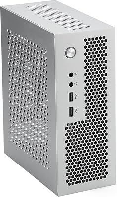 Viupolsor A09 Mini ITX Gaming PC Chassis - Silver HTPC Case With USB2.0 Home Desktop Chassis
