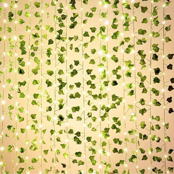 LED Sarmaşık Işık 30 LED – 3 Metre Yapay Yeşil Vine, Günışığı Dekoratif Aydınlatma, Ev Oda Parti Duvar Süsleme [Enerji Sınıfı A]