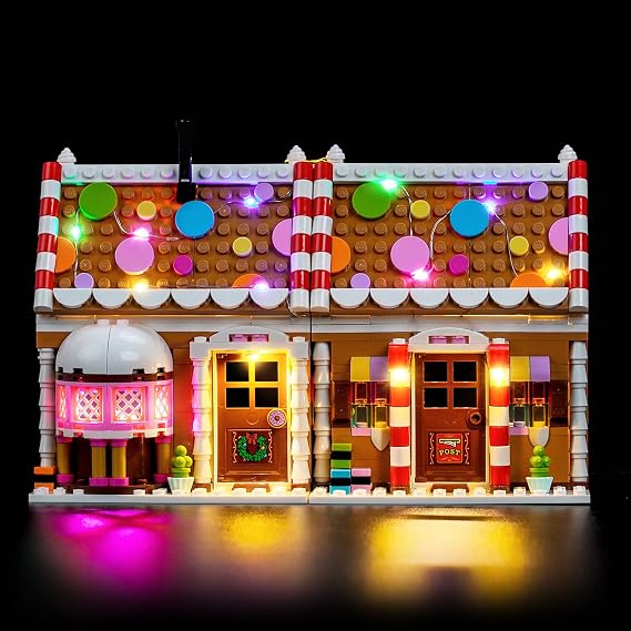 BrickBling LED Light Kit Compatible with Lego Festive Gingerbread House, Decorative Lighting Compatible with Lego 40809 (Excluding Model) (Classic Version Light)