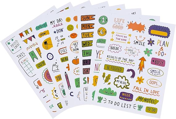 8 Sheets 240 Pcs Date Stickers for Planners, Cute Planner Stickers Set for Journal Calendar Scrapbook Book Gift