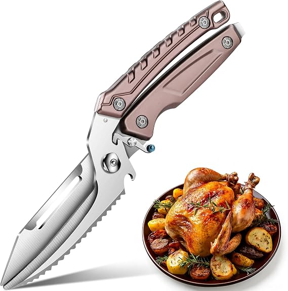 Tingling Heavy Duty Poultry Shears, Kitchen Scissors for Chicken Turkey