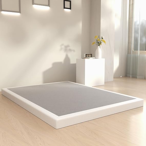Vehowy 3 Inch Box Spring King, Low Profile Box Spring King Size, Metal Bed Base,Heavy Duty Mattress Foundation, Non-Slip,Easy Assembly
