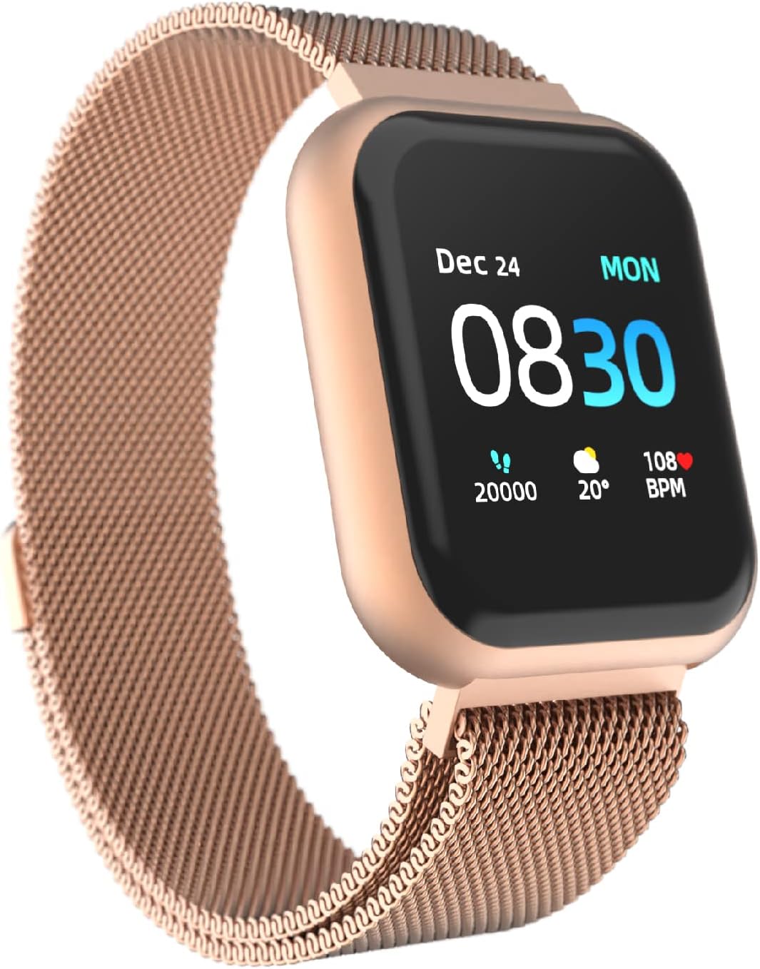 iTouch Air 3 Smartwatch Fitness for Men and Women, Heart Rate - Calorie Tracker, Step Counter, Notifications, Sleep Monitor, Customizable Watch Face, Long Lasting Battery, App - Bluetooth Connectivity