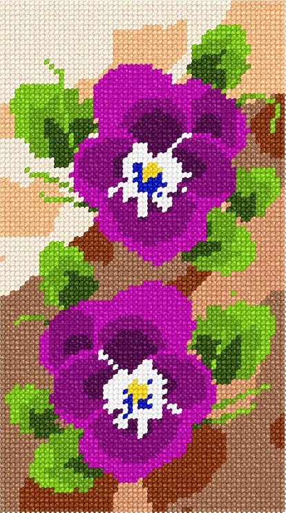 Pepita Needlepoint kit: Pansies, 9" x 16"