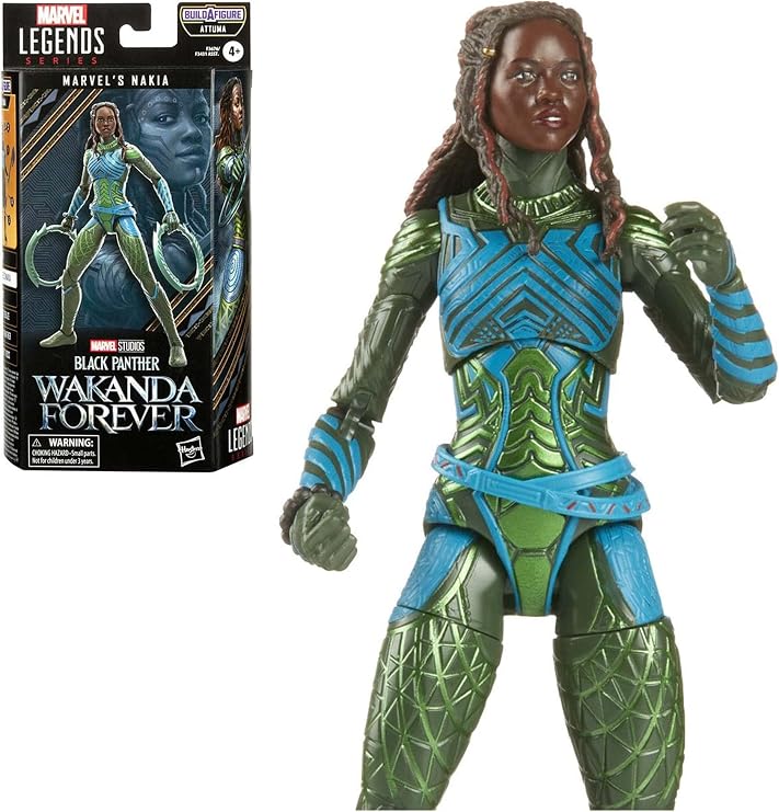 Marvel Legends Series Black Panther Wakanda Forever Nakia 6-Inch MCU Action Figure Toy, 5 Accessories, 1 Build-A-Figure Part