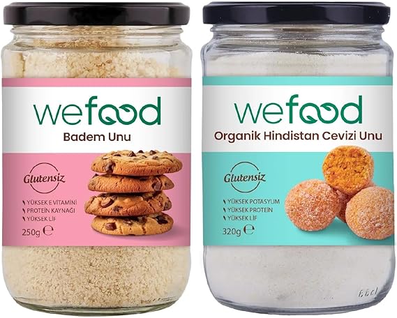 Wefood Glutensiz Badem Unu 250 gr + Organik Hindistan Cevizi Unu 320 gr