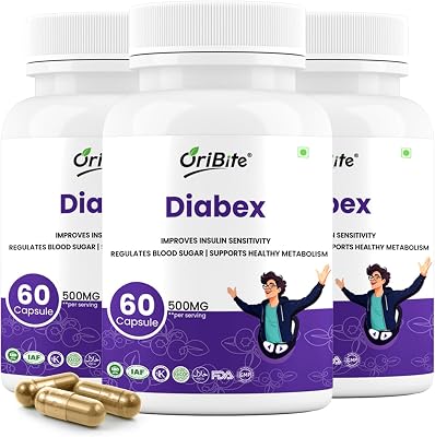 Diabex Herbal Wellness & Metabolism Support Supplement Natural Blend with Gymnema, Bitter Melon & Fenugreek Helps Maintain Energy, Balance & Vitality 60 Capsules, Non-GMO 3