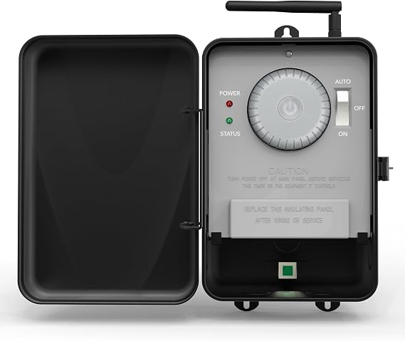 BN-LINK Pool Timer, Outdoor WiFi Timer Switch for Water Heater, Pool Pump, Metal Casing, Heavy Duty 40A 120-277 VAC 2HP