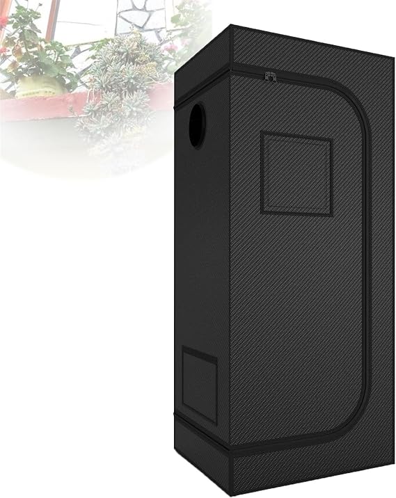 Grow Tent Kit with Dimmable LED Grow Lights for Indoor Plant Growth, Full Spectrum Hydroponics System, 100W/200W, 40x40x120cm