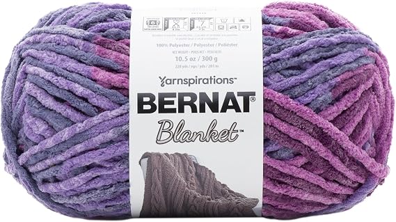 Bernat Big Ball Blanket Yarn in Purple Sunset