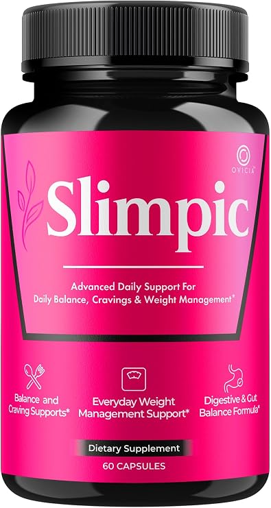Slimpic Capsules - Official Slimpic Pills Advanced Premium Formula Support Maximum Strength, All Natural Ingredients Vitamins for Overall Health & Wellness Reviews, 60 Capsules for 1 Month Capsules