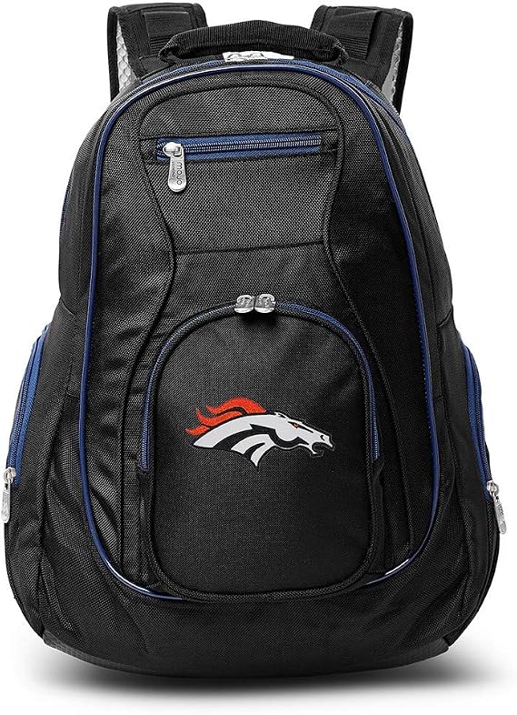 Denco Denver Broncos Laptop Backpack- Fits Most 17 Inch Laptops and Tablets - Ideal for Work, Travel, School, College, and Commuting