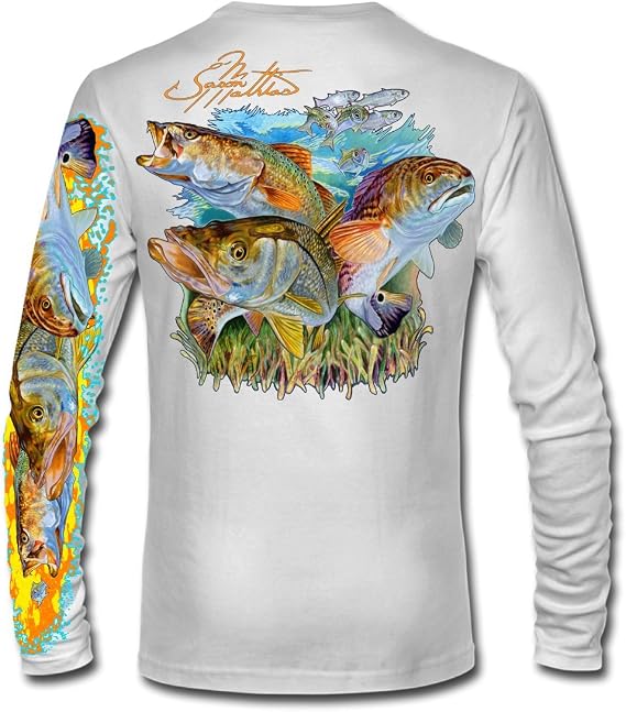 Mens Inshore Slam Comfortable Fishing Shirt-UPF 50+ Interlocking Fabric, Quick-Dry, Ideal for Anglers (JM010)