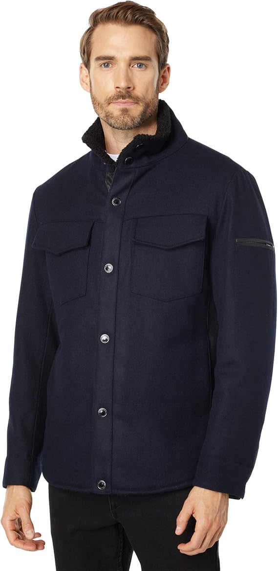 KARL LAGERFELD Mens Bomber Satin Jacket