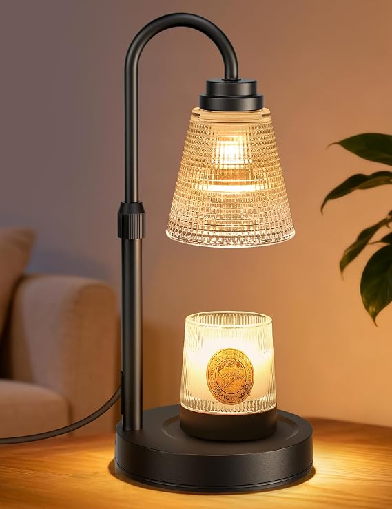Candle Warmer Lamp with Timer Dimmable, Adjustable Height Wax Melts Warmer for Jar Candles, Housewarming, Birthday, for Women and Mom, Home Decor