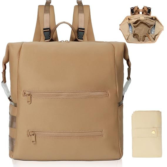 Omanmoli Diaper Bag Backpack, Large Neoprene Baby Bag for Boys Girls