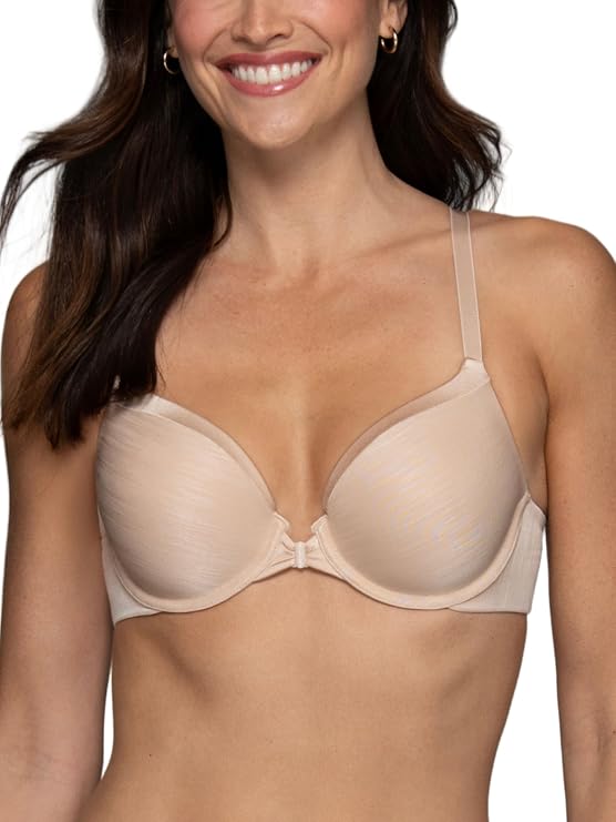 Vanity Fair Women's Illumination Front Closure Bra, 3-Way Convertible Straps, Lightly Lined Cups up to DD