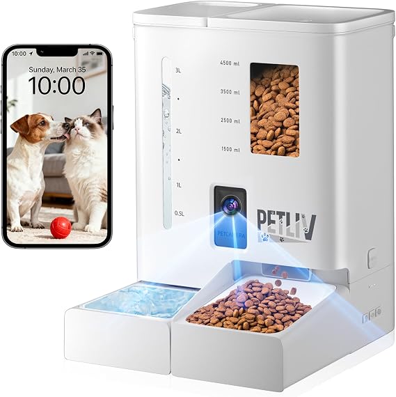 Automatic Cat Feeder with 2K HD Night Vision Camera