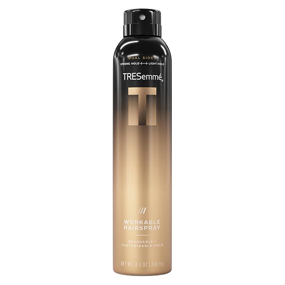 TRESemme Workable Hairspray 1 ct A-LIST Collection for Brushable + Customizable Hold, Developed Safe for All Hair Types, 8.5 Oz