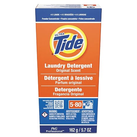 Tide Professional Laundry Detergent, 4-Load Powder Detergent, 5.7 oz. (Case of 14)