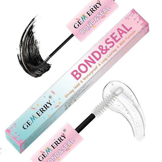 GEMERRY Lash Bond and Seal Waterproof Pink | Lash Cluster Glue Eyelash Glue for Eyelash Clusters DIY Use at Home