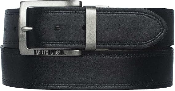Harley-Davidson Men's Traditional H-D Reversible Leather Belt - Black/Brown
