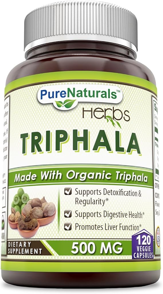 Pure Naturals Triphala 500 Mg 120 Veggie Capsules