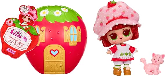 LOL Surprise Loves The World of Strawberry Shortcake Tots with Scented Dolls, Pets, and Transforming Strawberry House Playset Gift for Kids Ages 4+