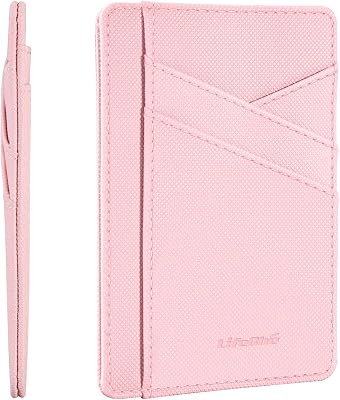 Minimalist Wallet Credit Card Holder Slim Wallet for Men Women, Soft Leather Front Pocket Wallet Small Compact Wallet Thin Card Case ID Window RFID Blocking Card Organizer Quick Access You Need