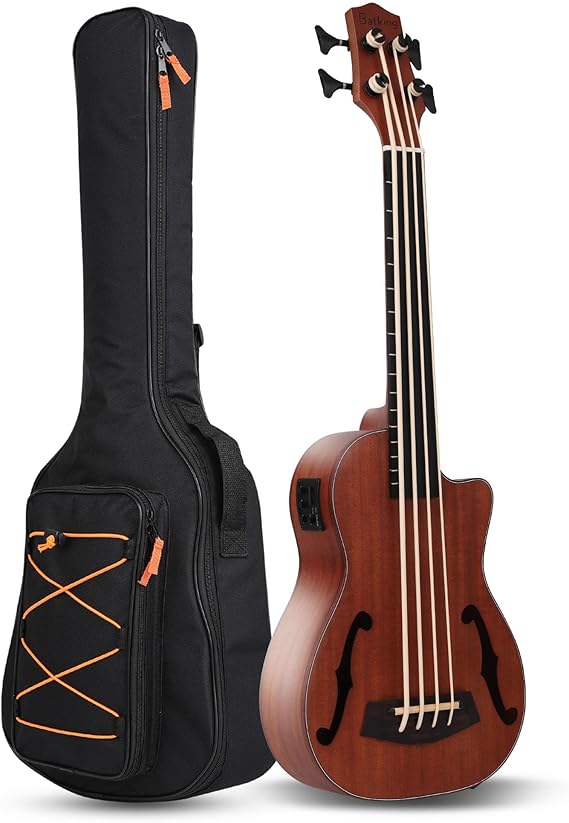 Batking fretless ubass,30 inch baritone electric ukulele bass,Electric Acoustic Bass Ukulele Wtih Gig Bag