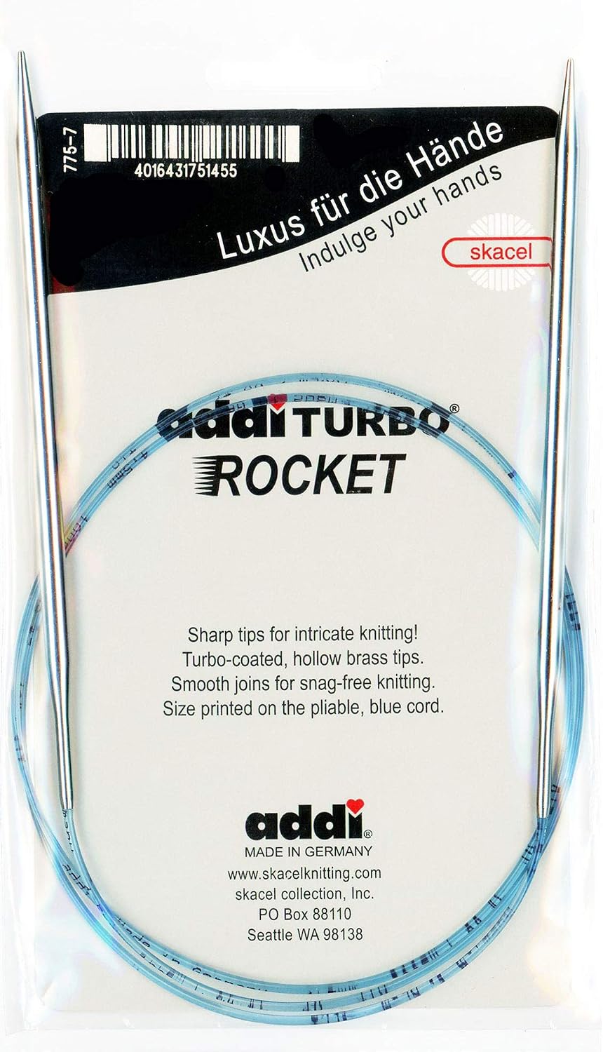 Circular Turbo Rocket Lace Skacel Blue Cord 47 inch 120cm Size US 06 4.0mm