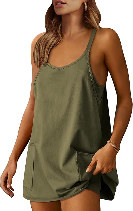 ANRABESS Women Athletic Dress Summer Tennis Workout Built in Shorts