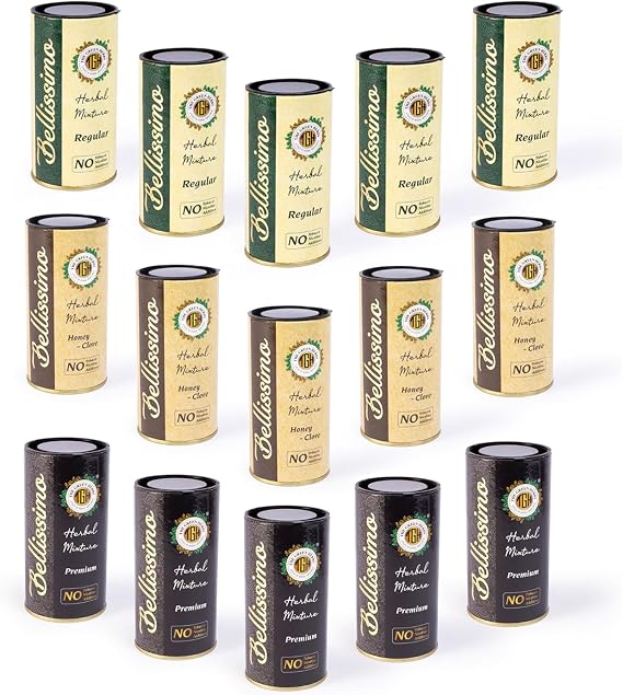 Bellissimo Herbal Smoke Mixture, Tobacco & Nicotine free Smoking Blend, Tobacco Alternatives to Quit Smoking, Regular, Honey Clove, Premium Flavor, Roll Your Own Smoke, 5 Packs, 450gm