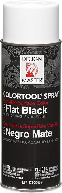 design master Colortool Floral Spray Paint 12oz Flat Black Y
