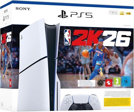 Sony PlayStation 5 CD Game Console/NBA 2K26 Game Bundle (Bilkom Official Distributor Guaranteed)