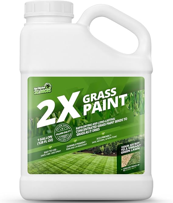 2X Grass Paint for Lawn, Concentrated Green Dye for Vibrant Color, 1 Gal