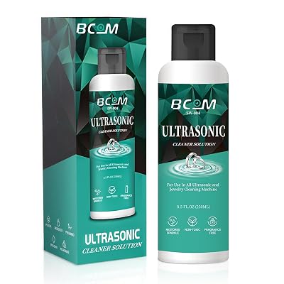 Ultrasonic Jewelry Cleaning Solution, Great for Use in All Ultrasound Machines, Eyeglass and Rings, Effective Solution for Cleaning Gold, Silver, Platinum, Diamonds, and Watch, 8.5 oz250 ml,1 Pack